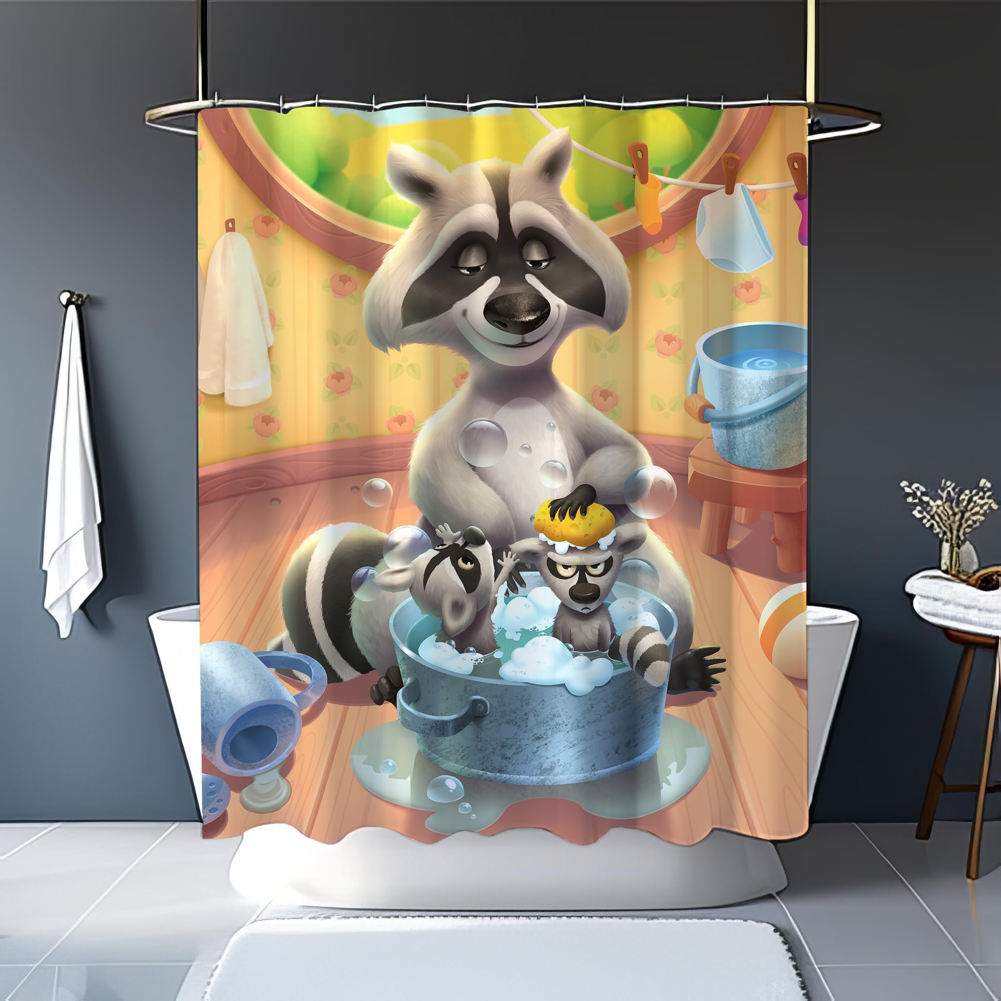 Algopix Similar Product 3 - Da Brigh Shower Curtain with 12 Hooks