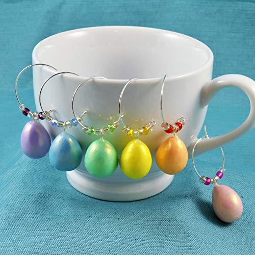 Algopix Similar Product 1 - Easter Egg Wine Glass Charms