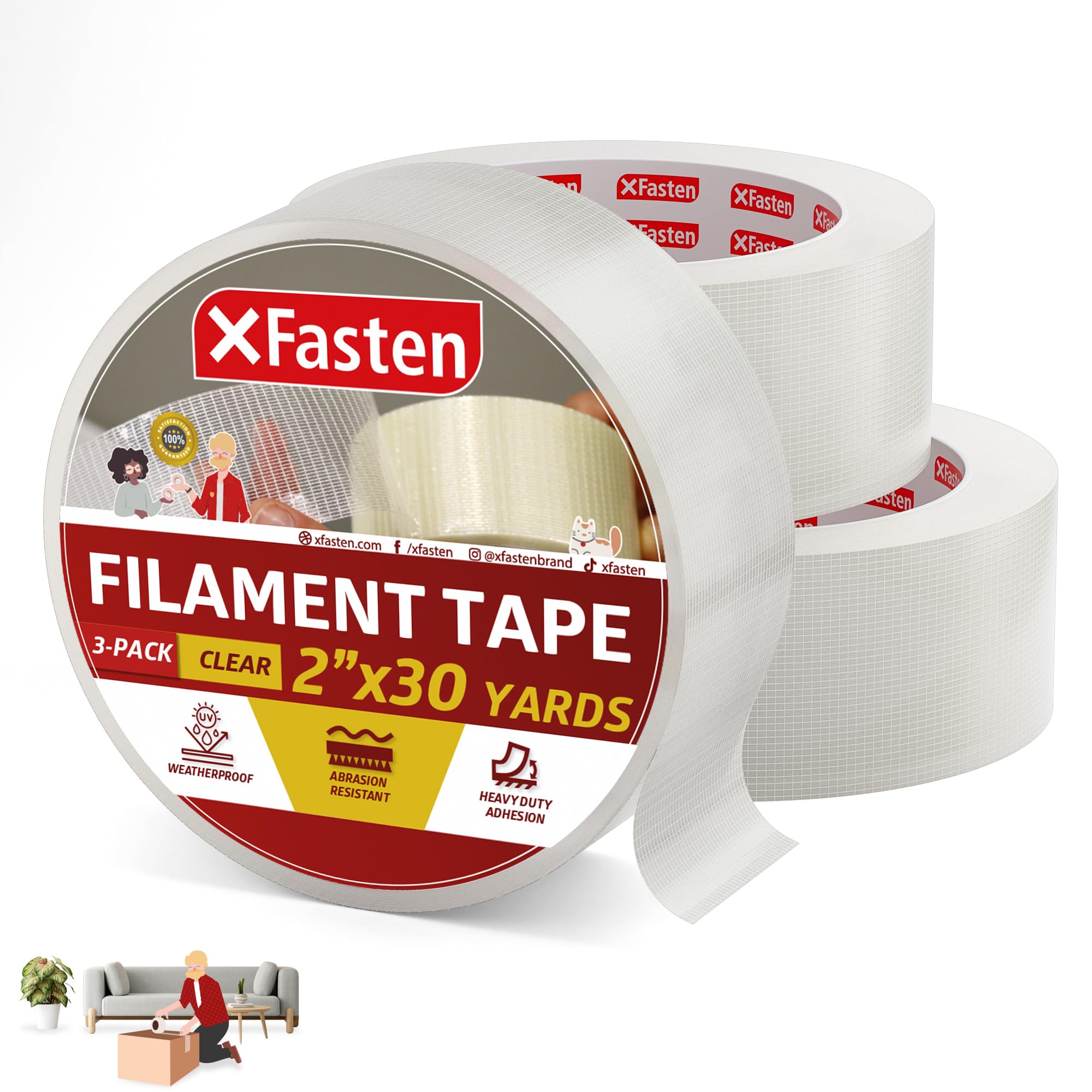 Algopix Similar Product 8 - XFasten Filament Duct Tape