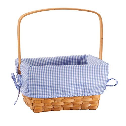 Algopix Similar Product 17 - Fox Valley Traders Blue Gingham Wicker