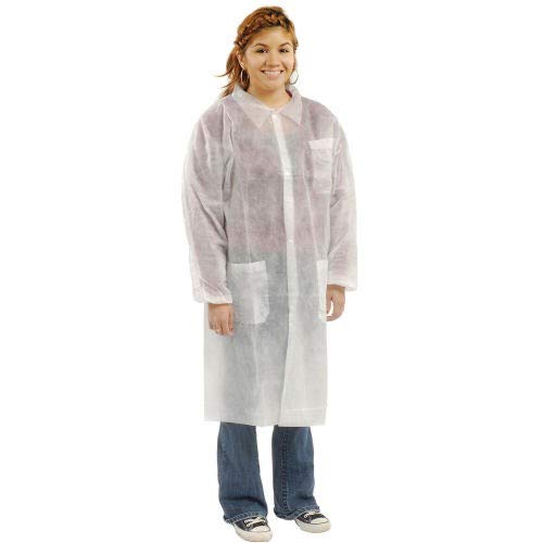 Algopix Similar Product 9 - Disposable Lab Coats with 3 Pockets 