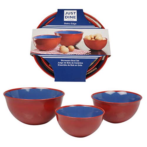Algopix Similar Product 7 - Bistro Edge Bowls Set Shiny Red Design