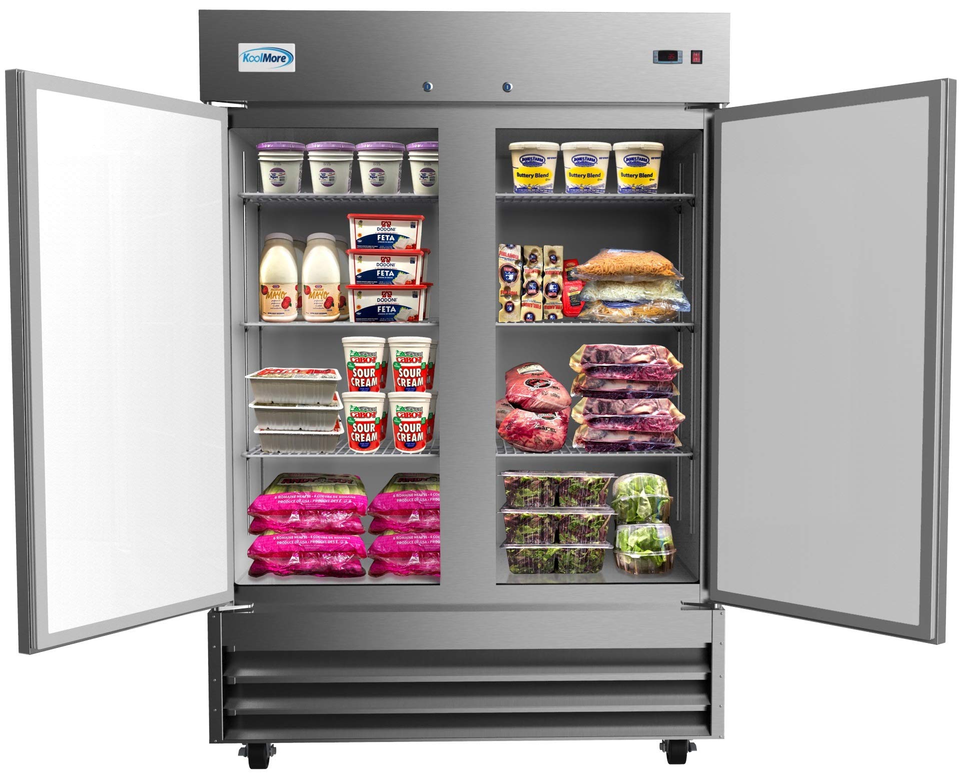 Algopix Similar Product 13 - KoolMore 54 2 Door Stainless Steel