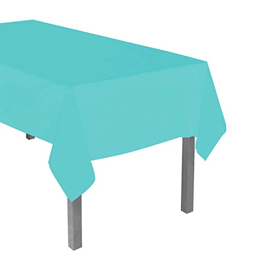 Algopix Similar Product 6 - Teal Disposable Plastic Table Covers