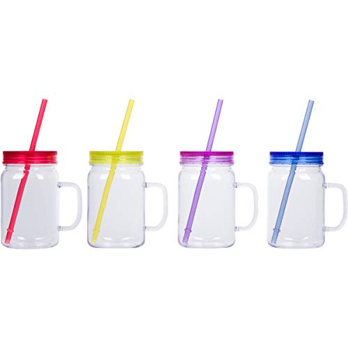 Algopix Similar Product 14 - Zephyr Goods Plastic Mason Jars with