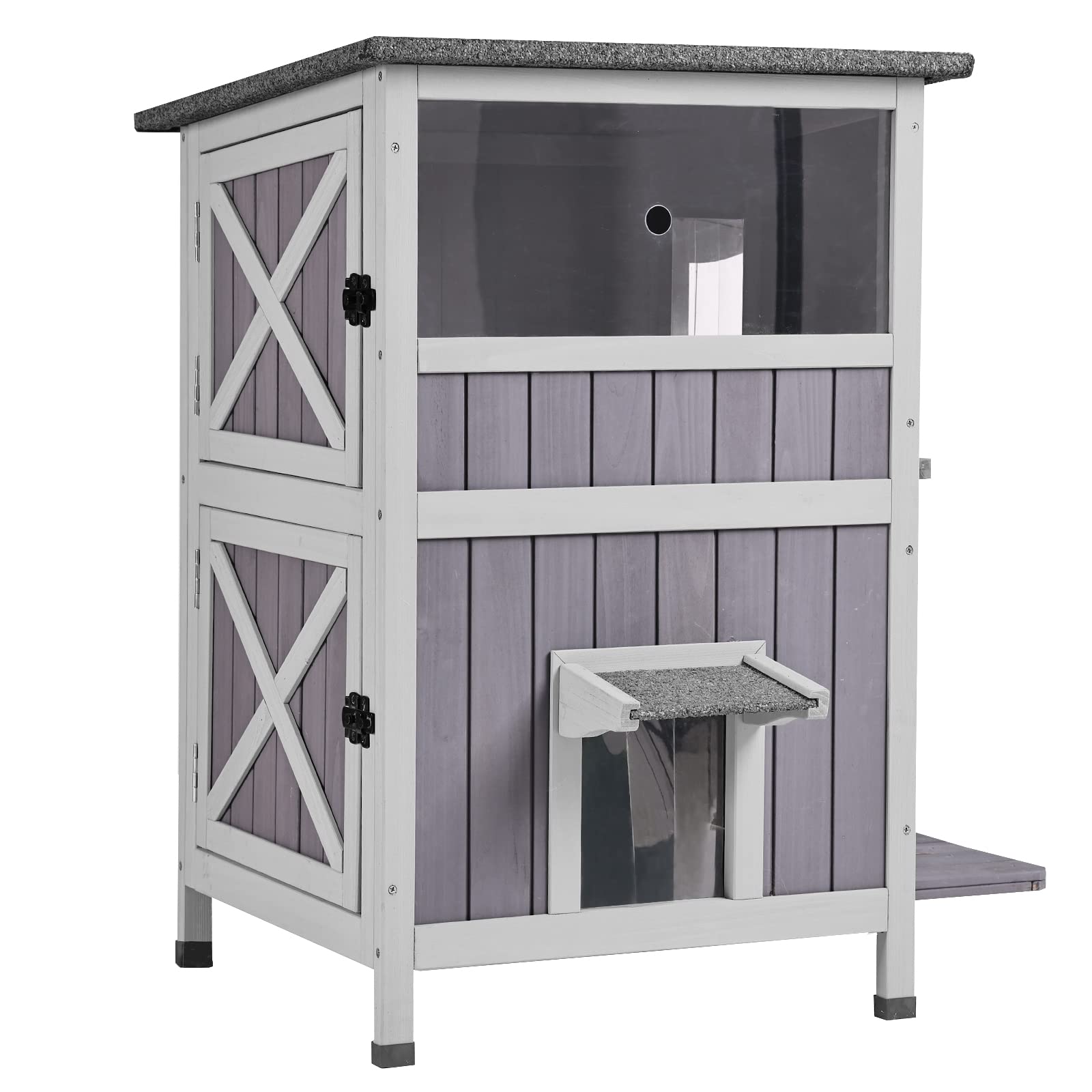 Algopix Similar Product 20 - Aivituvin 2Story Outdoor Cat House