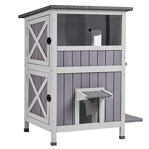 Algopix Similar Product 14 - Aivituvin 2Story Outdoor Cat House