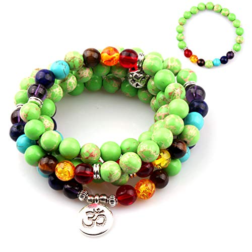 Algopix Similar Product 5 - GVUSMIL 7 Chakra 108 Mala Beads Wrap
