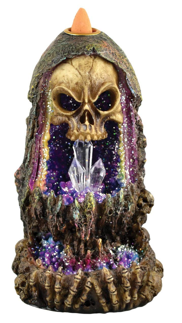 Algopix Similar Product 2 - Fantasy Gifts Geode Skull Back Flow