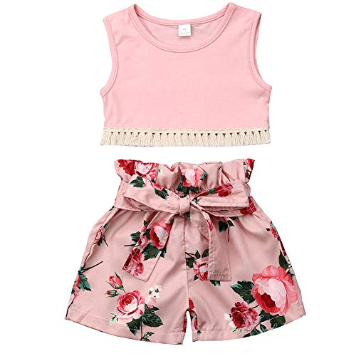 Algopix Similar Product 11 - Toddler Baby Girl Floral Clothes Pink