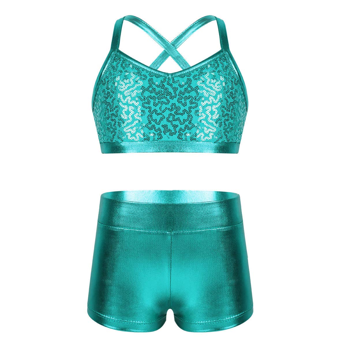 Algopix Similar Product 20 - dPois Kids Girls Dance Outfit Strappy