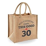 Algopix Similar Product 12 - 30th Birthday Keepsake Gift Jute Bag
