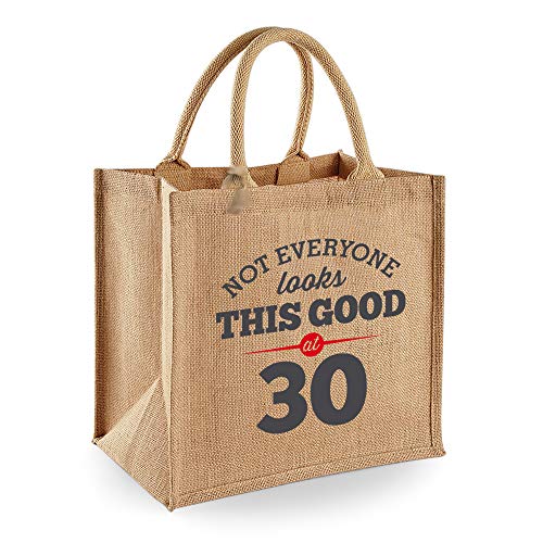 Algopix Similar Product 11 - 30th Birthday Keepsake Gift Jute Bag