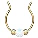 Algopix Similar Product 18 - Clip On Septum Ring  White Opal Thin