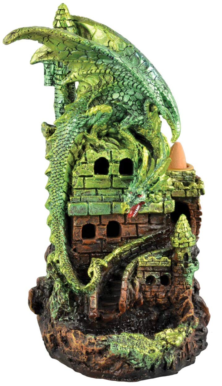 Algopix Similar Product 19 - Fantasy Gifts Green Dragon Backflow