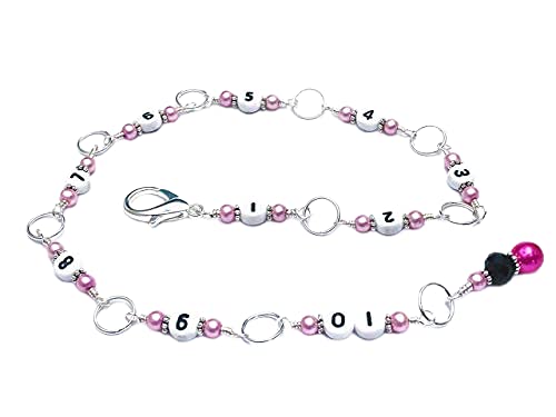Algopix Similar Product 18 - Pink Pearl Row Counter Chain for