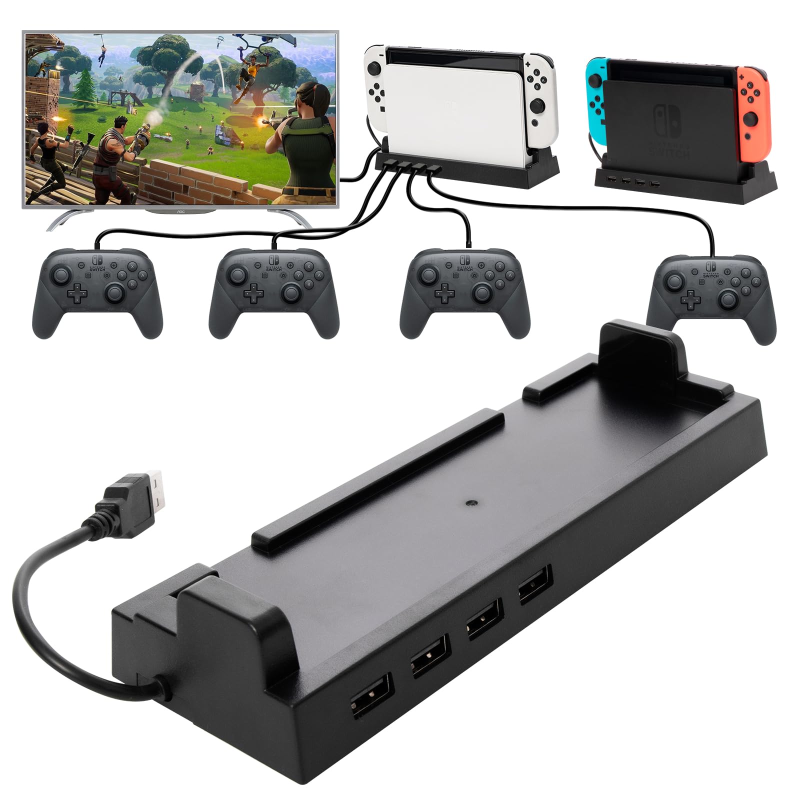 Algopix Similar Product 16 - Switch Hub Dock USB Hub for Nintendo