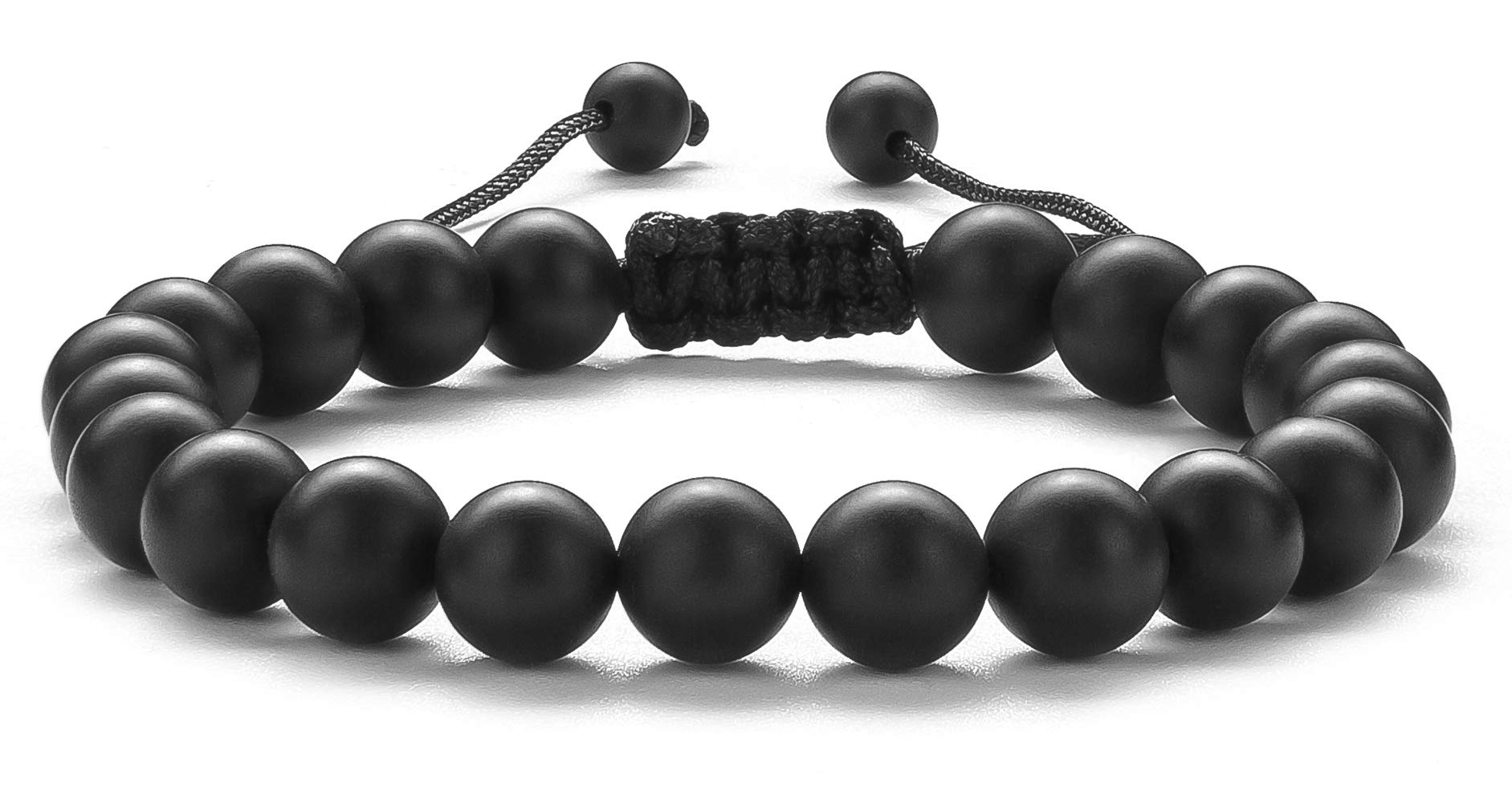 Algopix Similar Product 9 - Hamoery Women 8mm Black Matte Agate