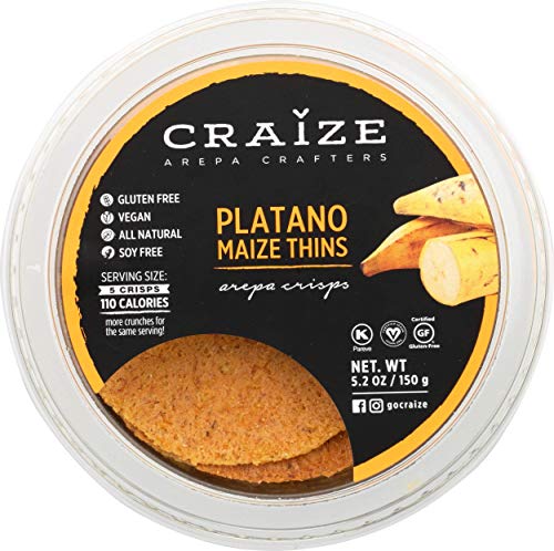 Algopix Similar Product 18 - CRAIZE Maize Thins, Platano, 5.2 Oz