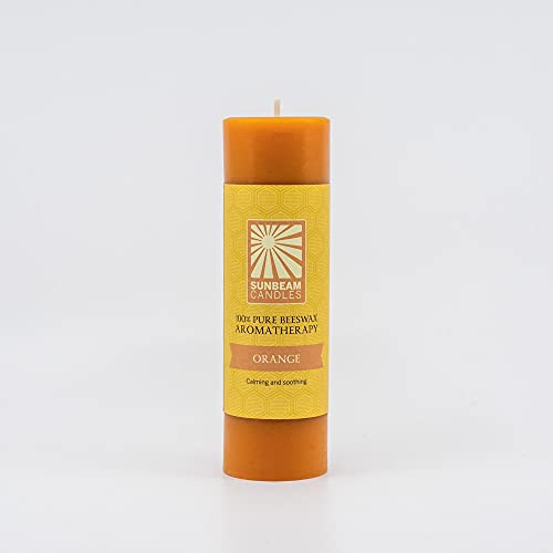 Algopix Similar Product 6 - SUNBEAM CANDLES Orange Pillar Beeswax