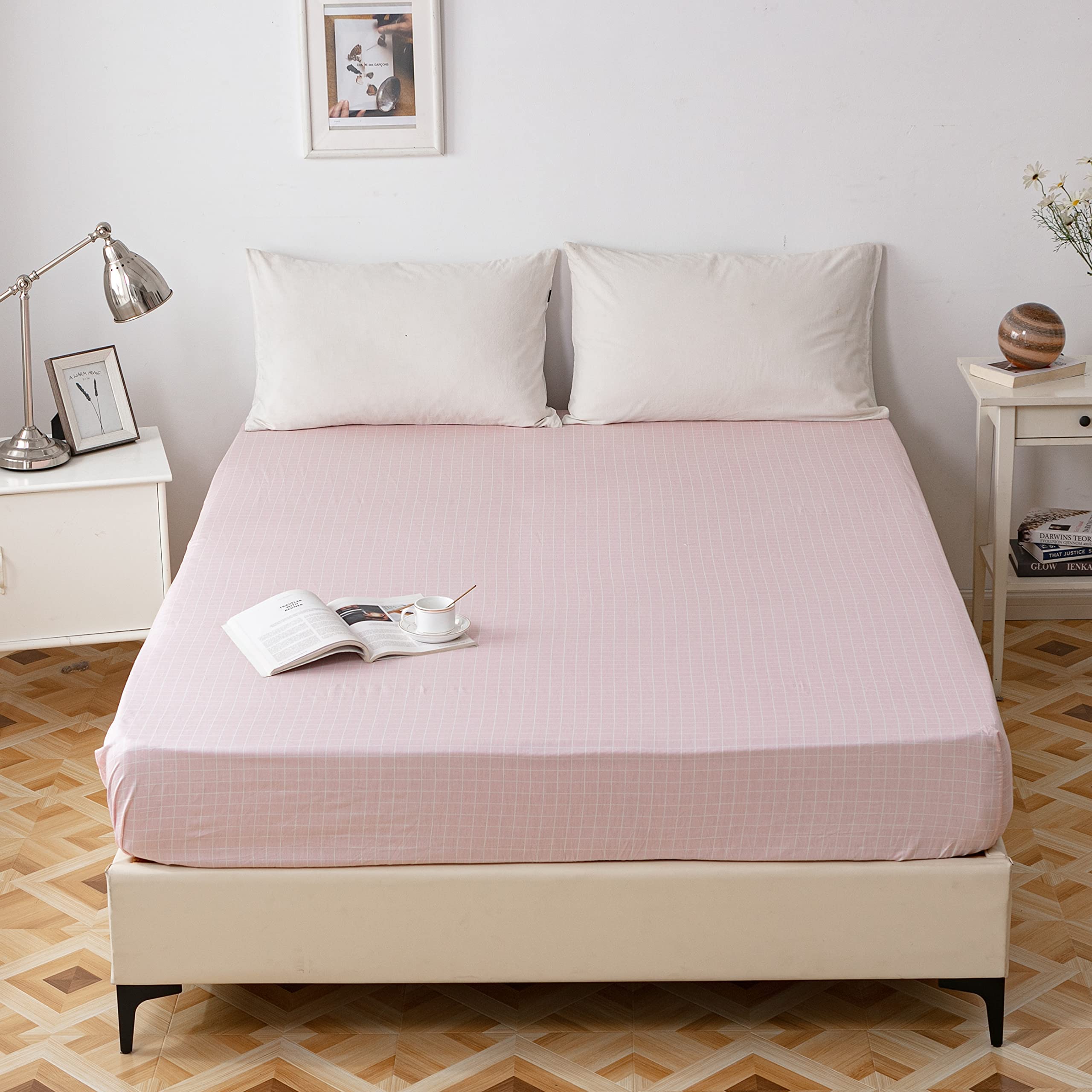 Algopix Similar Product 4 - AOJIM Pure Cotton Printing Fitted Sheet