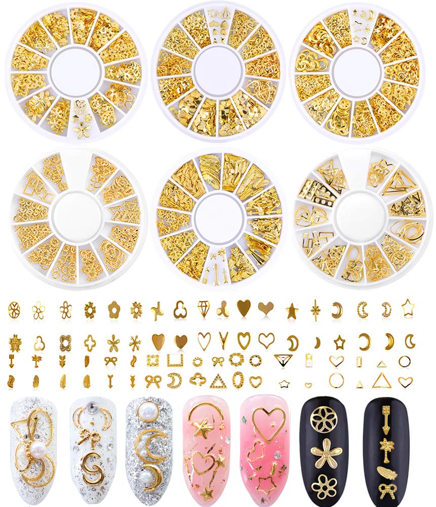 Algopix Similar Product 20 - Annymall Nail Studs for Women  6 Boxes