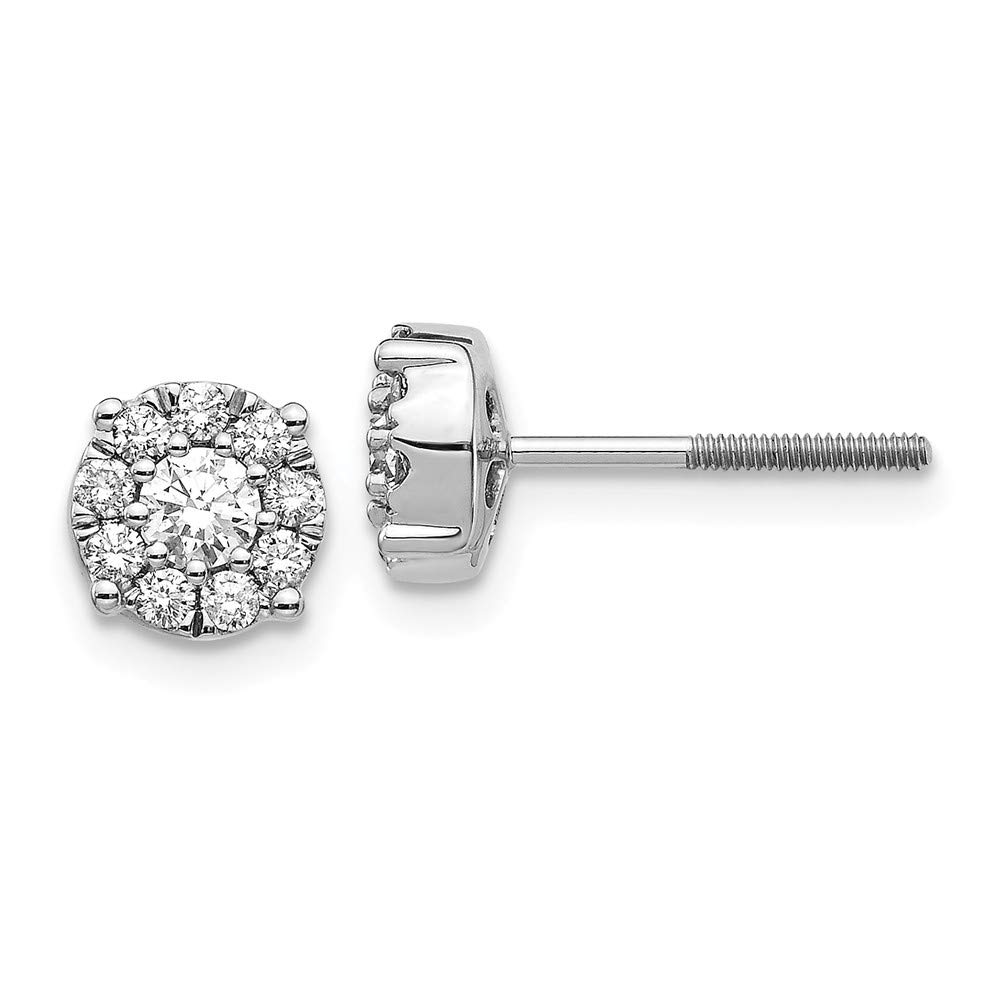 Algopix Similar Product 15 - 12 CT Natural Diamond Screw Back Halo