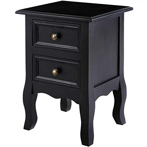 Algopix Similar Product 17 - Giantex Nightstand Wooden Frame W 2