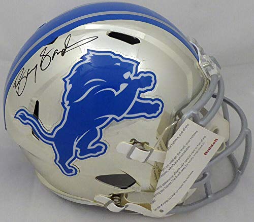 Algopix Similar Product 16 - Barry Sanders Autographed Helmet  Full