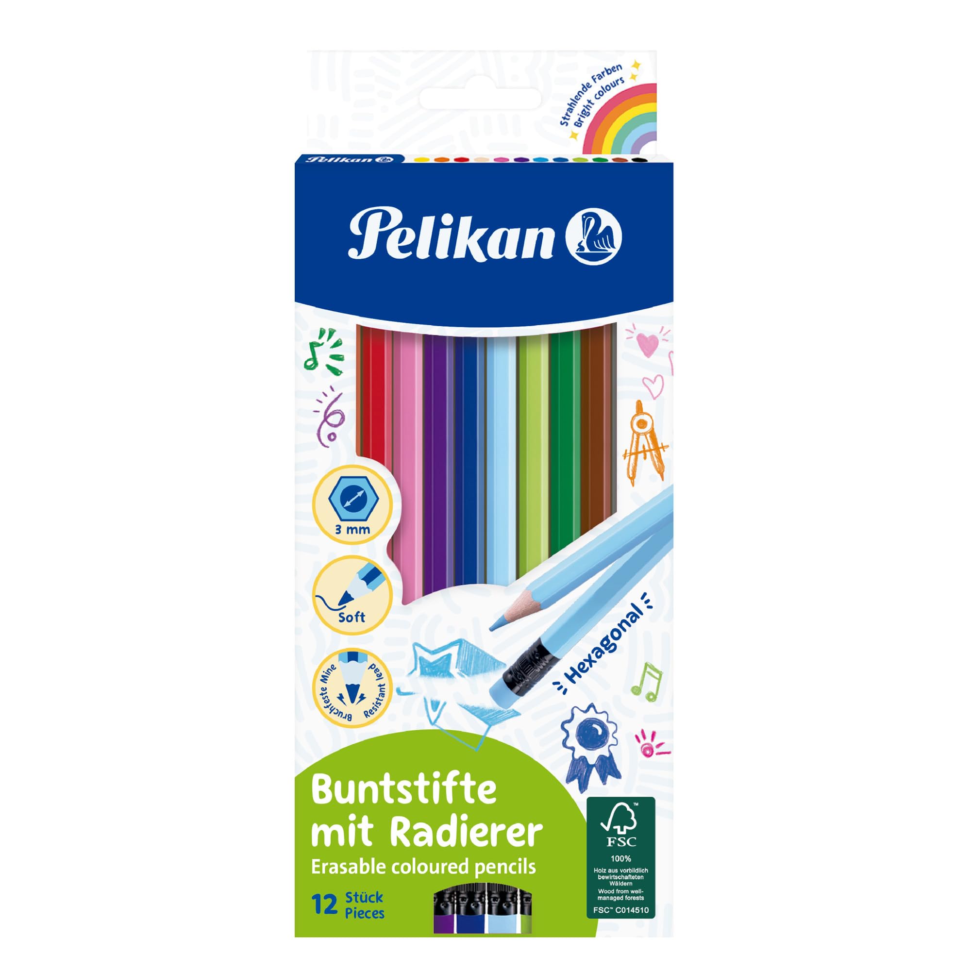 Algopix Similar Product 8 - Pelikan Erasable Hexagonal Coloured