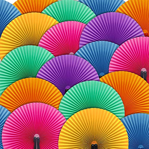 Algopix Similar Product 20 - Johouse 12PCS Paper Fans Round Shaped