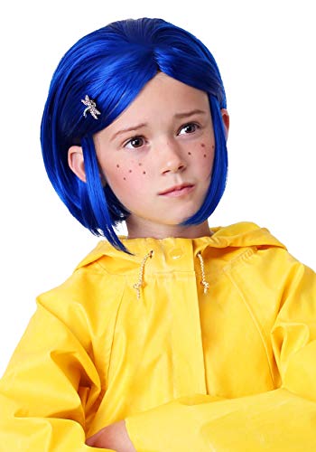 Algopix Similar Product 2 - Kids Coraline Blue Wig for Girls
