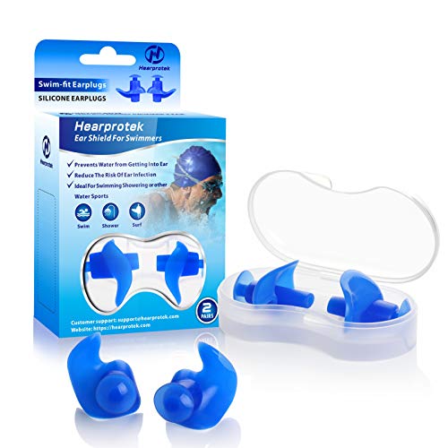 Algopix Similar Product 7 - Hearprotek Swimming Ear Plugs 2 Pairs