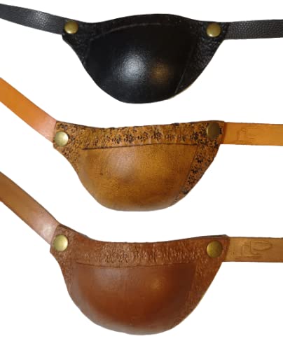 Algopix Similar Product 9 - Handmade Black Brown Real Leather Eye
