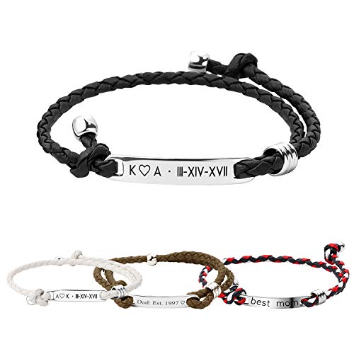 Algopix Similar Product 1 - Personalized Couple Bracelet for Men