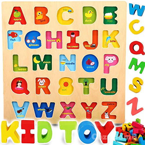 Algopix Similar Product 2 - CozyBomB Wooden Alphabet ABC Baby