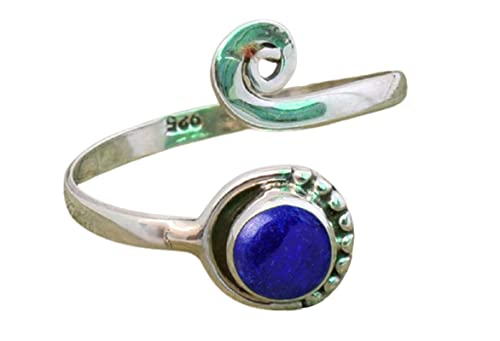 Algopix Similar Product 10 - LapisLazuli Toe Ring 925 Sterling