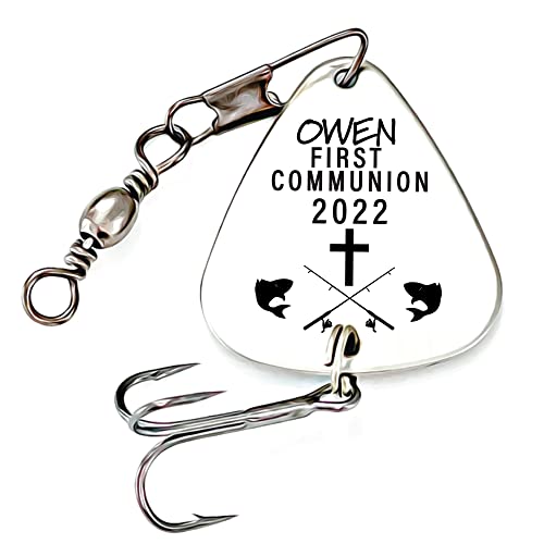 Algopix Similar Product 7 - First Communion Fishing Lure Gift 1st