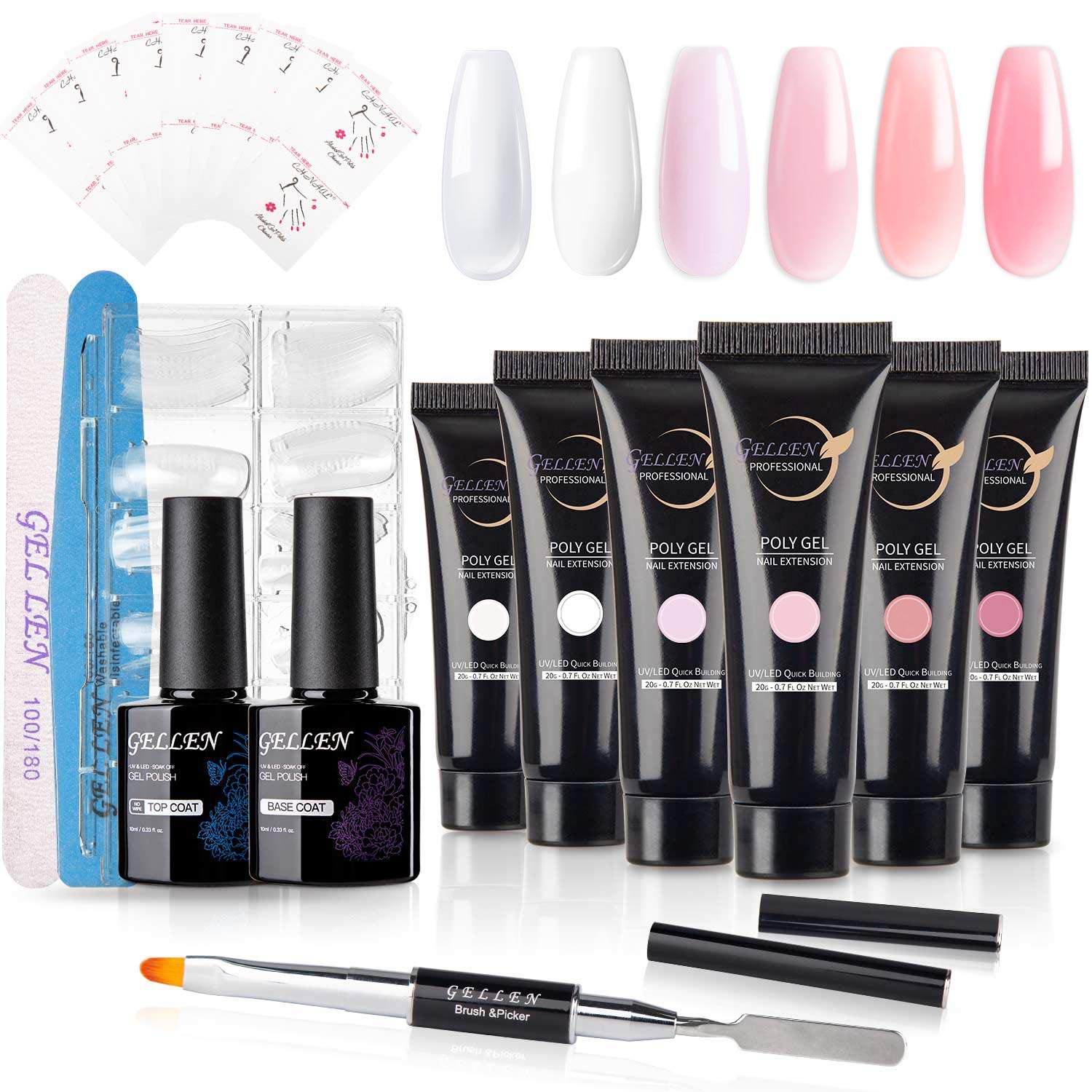 Algopix Similar Product 20 - GELLEN Poly Gel Nail Kit  Acrylic Nail