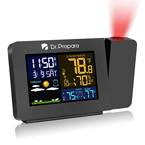 Algopix Similar Product 1 - Dr Prepare Projection Alarm Clock for