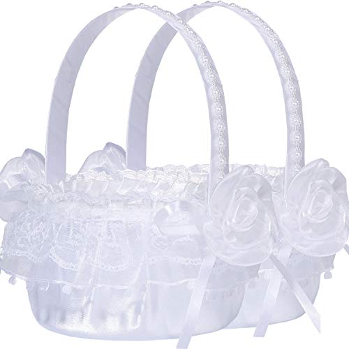 Algopix Similar Product 17 - MA Decor Flower Girl Basket Set of 2