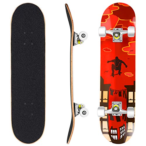 Algopix Similar Product 17 - Hikole Skateboard  31 x 8 Complete