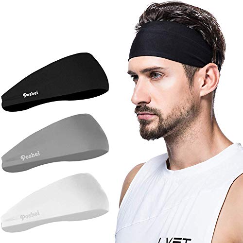 Algopix Similar Product 7 - poshei Mens Headband Mens Sweatband 