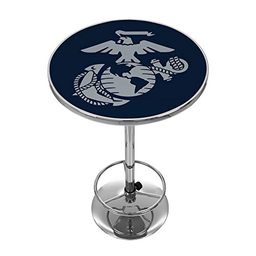 Algopix Similar Product 9 - TG USMC Chrome Pub Table  Eagle Globe