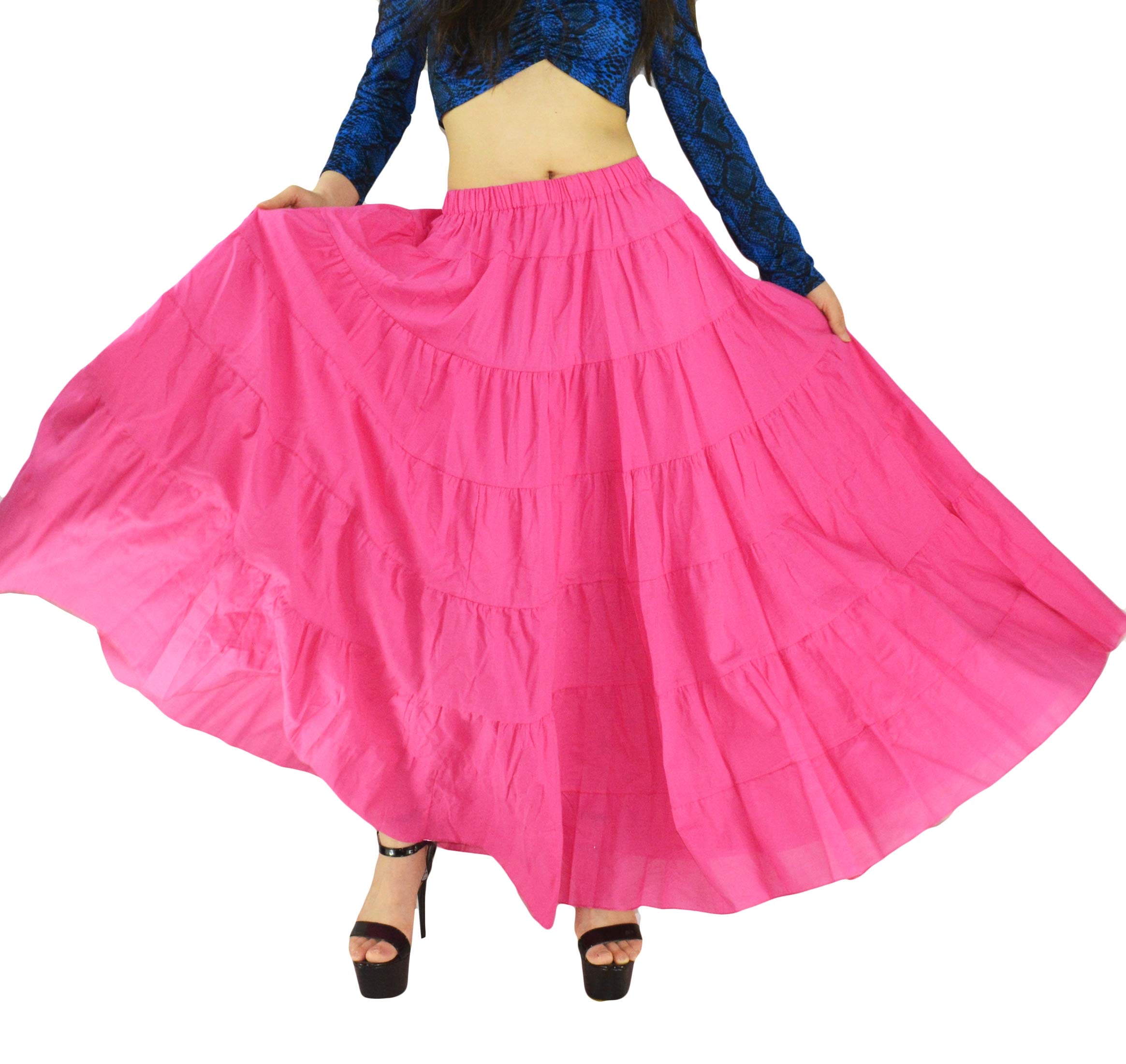 Algopix Similar Product 14 - YSJERA Womens Cotton 5 Tiered A Line