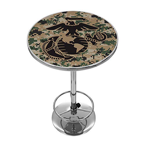 Algopix Similar Product 5 - TG USMC Chrome Pub Table  Eagle Globe