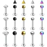 Algopix Similar Product 15 - BodyJ4You 19PC Labret Stud Straight