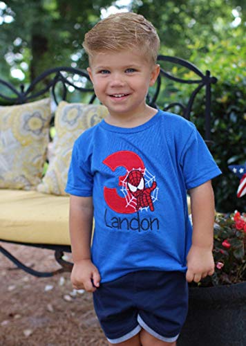 Algopix Similar Product 19 - Spider Man Baby Birthday Shirt