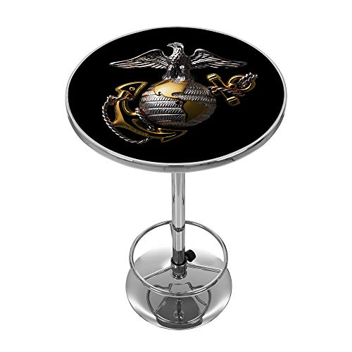 Algopix Similar Product 16 - TG USMC Chrome Pub Table - Officer