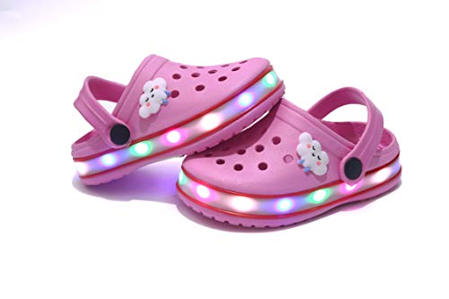 Algopix Similar Product 2 - VIYEAR Kids Boys Girls LED Clogs Cute